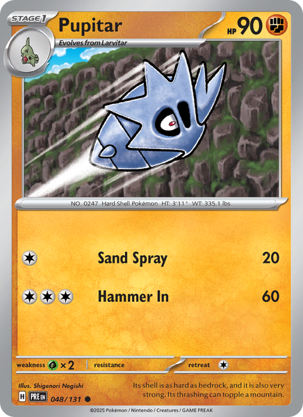 Pupitar (048/131) Reverse Holo card image