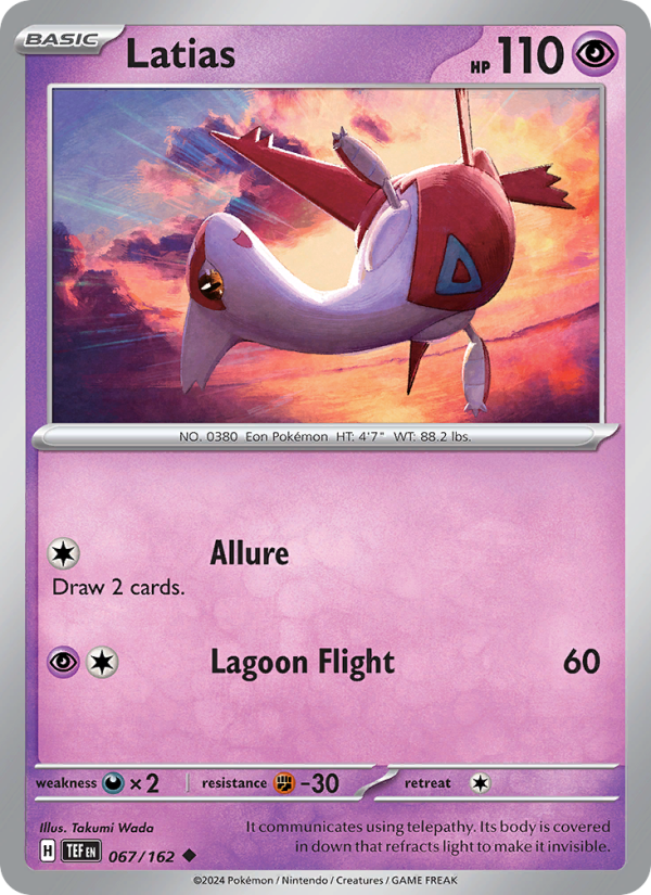 Latias (067/162) Reverse Holo card image