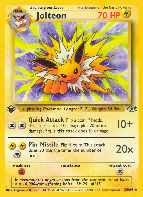Jolteon (020/64) Reverse Holo card image