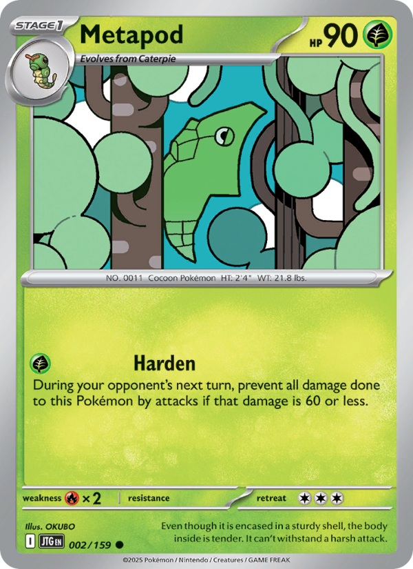 Metapod (002/159) Reverse Holo card image