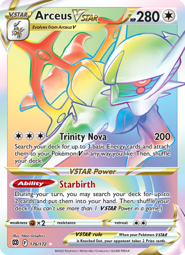 Arceus VSTAR (176/172) Holographic card image