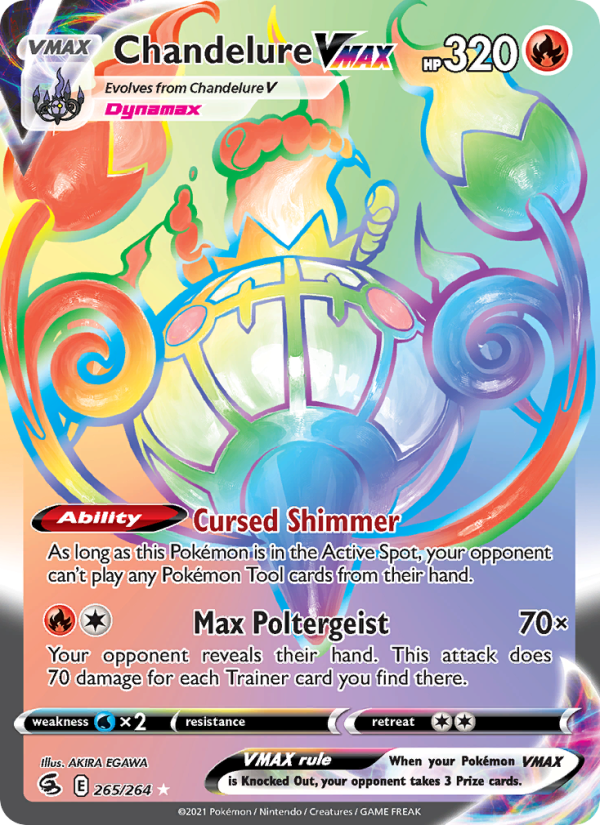 Chandelure VMAX (265/264) Holographic card image
