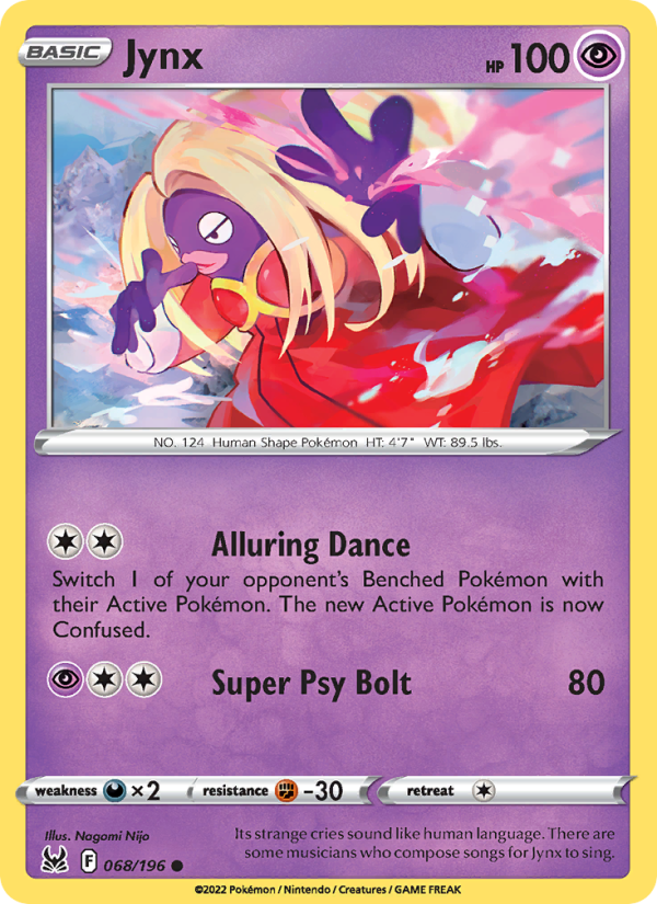 Jynx (068/196) Reverse Holo card image