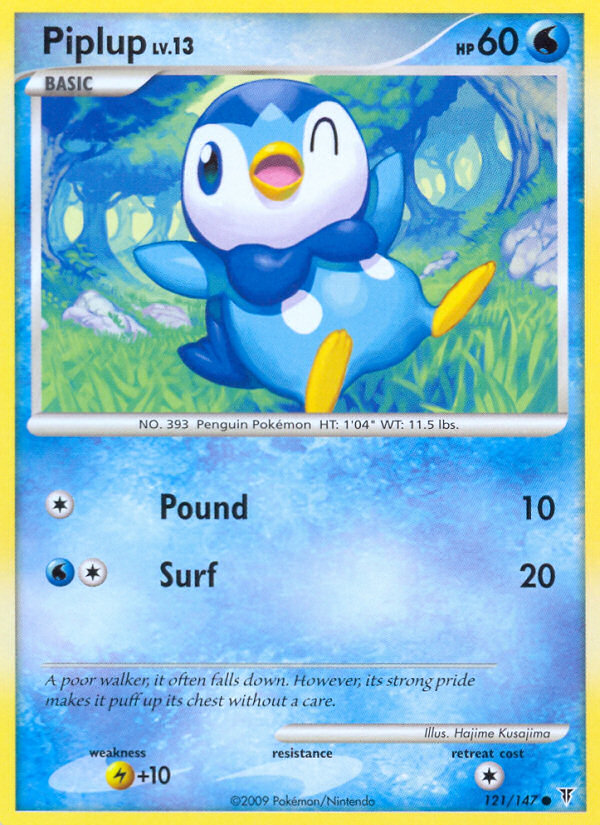 Piplup (121/147) Reverse Holo card image