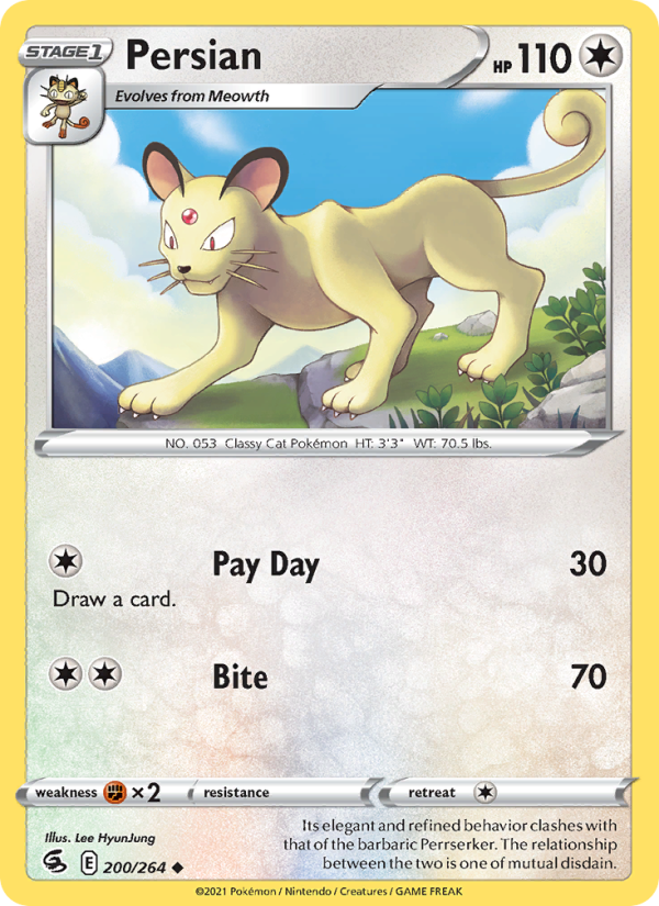 Persian (200/264) Reverse Holo card image