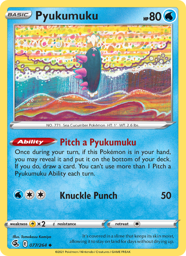 Pyukumuku (077/264) Reverse Holo card image