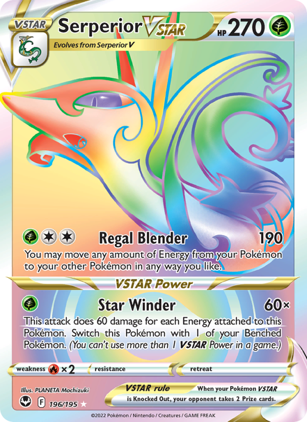 Serperior VSTAR (196/195) Holographic card image