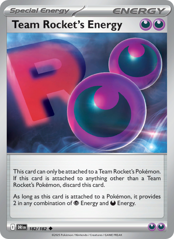 Team Rocket's Energy (182/182) Reverse Holo card image