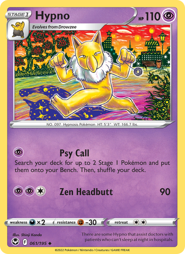 Hypno (061/195) Reverse Holo card image