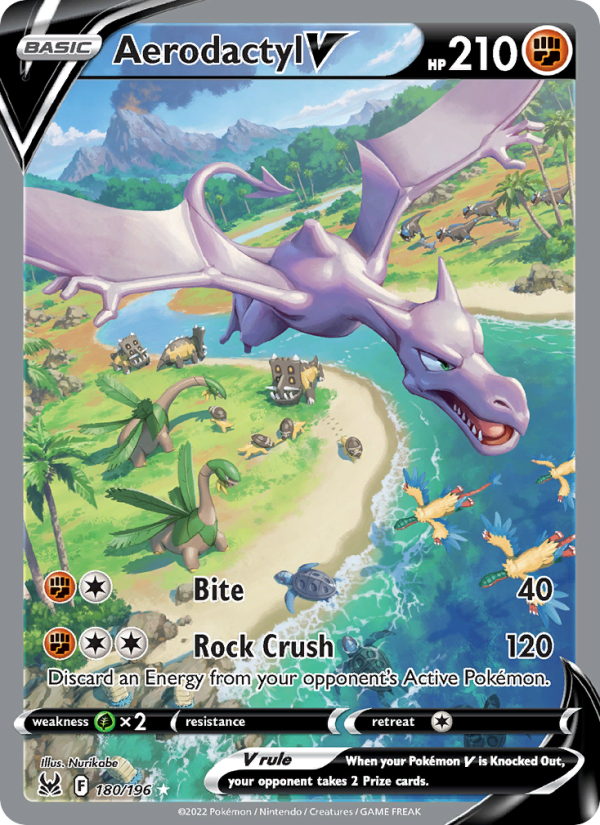 Aerodactyl V (180/196) Holographic card image