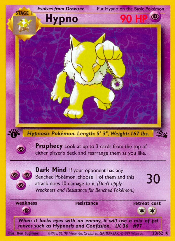Hypno (023/62) Reverse Holo card image