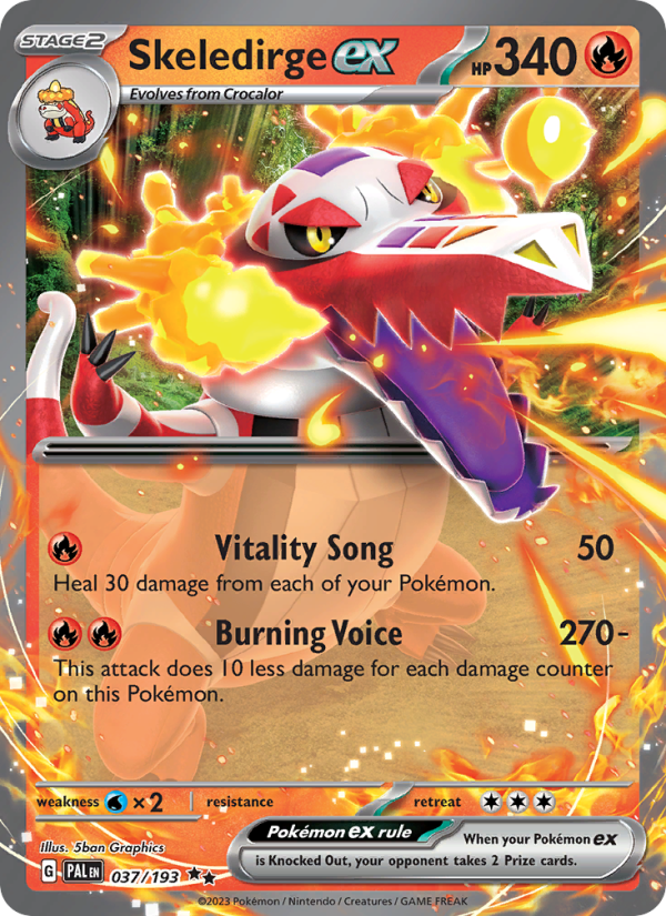 Skeledirge ex (037/193) Holographic card image