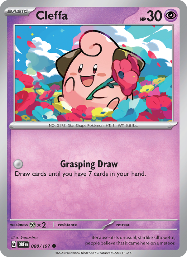 Cleffa (080/197) Reverse Holo card image