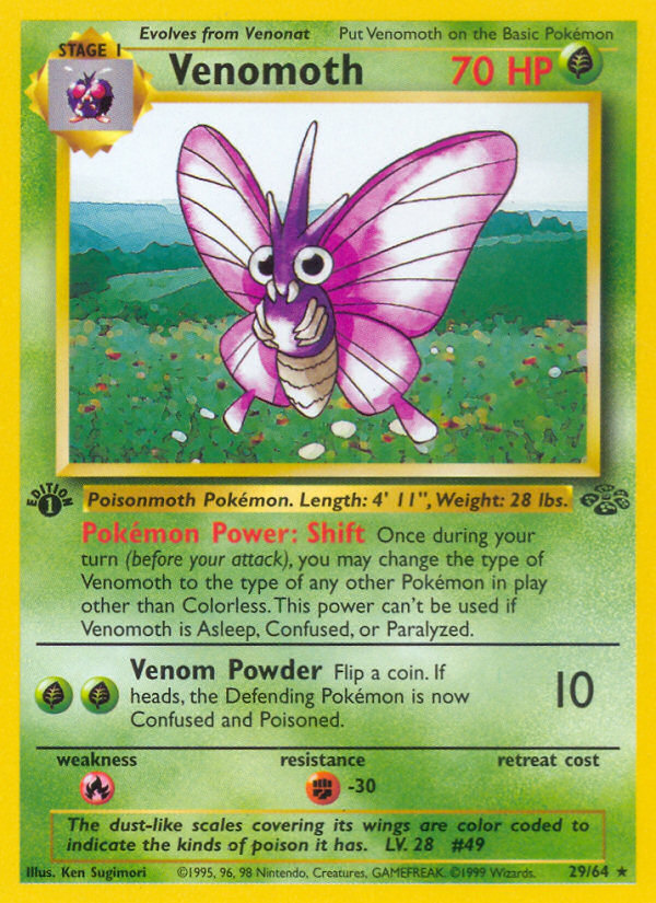 Venomoth (029/64) Reverse Holo card image