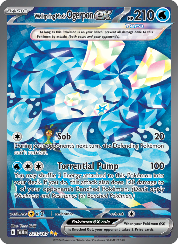 Wellspring Mask Ogerpon ex (213/167) Holographic card image
