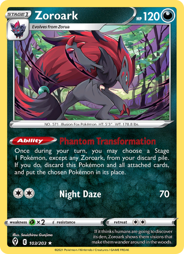 Zoroark (103/203) Reverse Holo card image