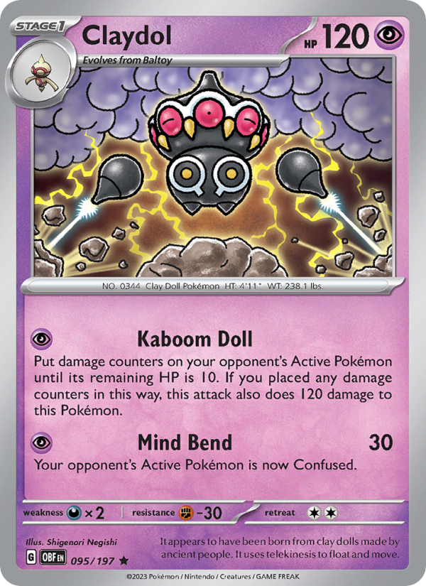 Claydol (095/197) Reverse Holo card image