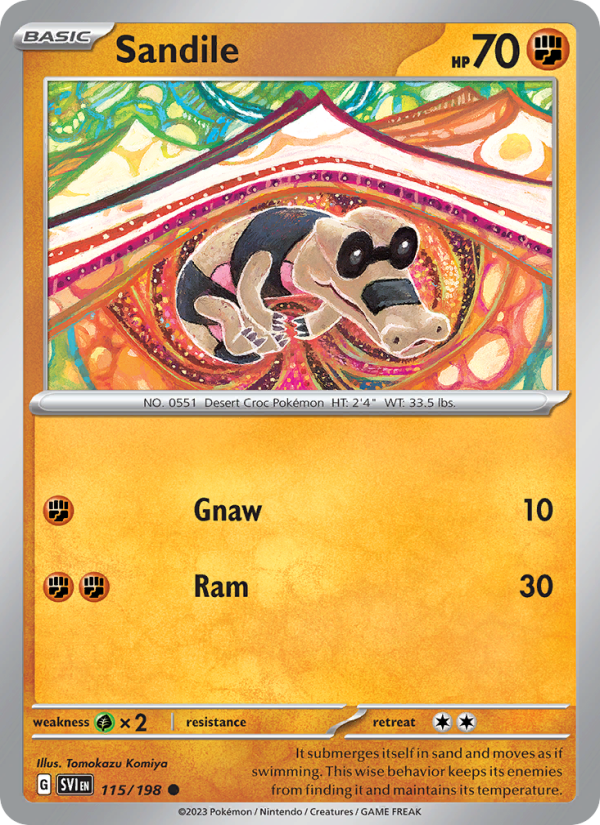 Sandile (115/198) Reverse Holo card image