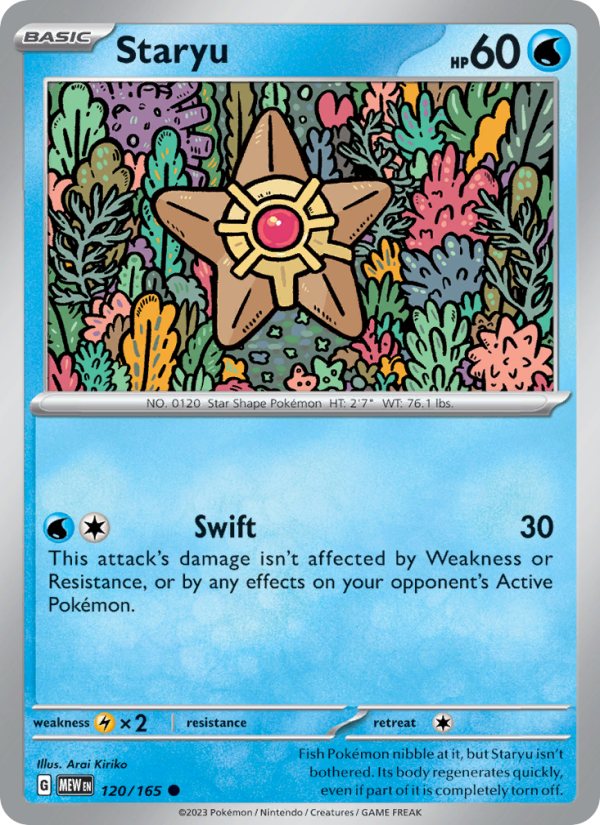 Staryu (120/165) Reverse Holo card image