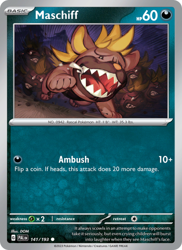 Maschiff (141/193) Reverse Holo card image