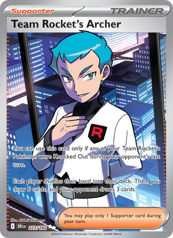 Team Rocket's Archer (223/182) Reverse Holo card image