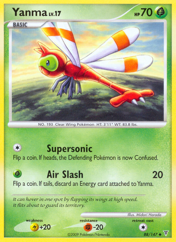 Yanma (088/147) Reverse Holo card image