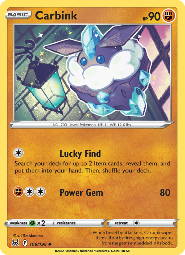 Carbink (108/196) Reverse Holo card image