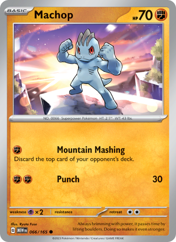 Machop (066/165) Reverse Holo card image