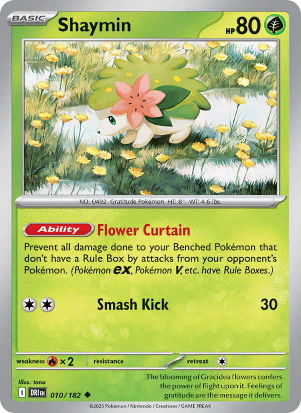 Shaymin (010/182) Reverse Holo card image