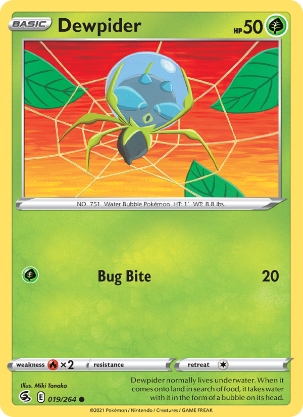 Dewpider (019/264) Reverse Holo card image