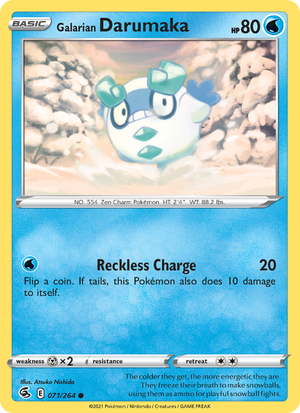 Galarian Darumaka (071/264) Reverse Holo card image