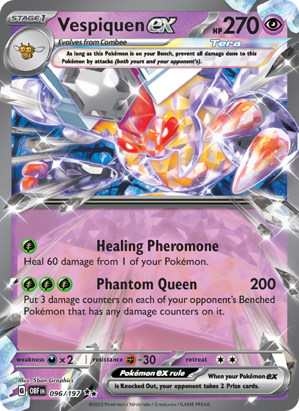 Vespiquen ex (096/197) Holographic card image