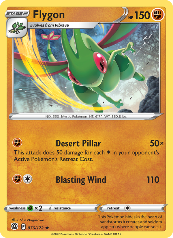 Flygon (076/172) Reverse Holo card image