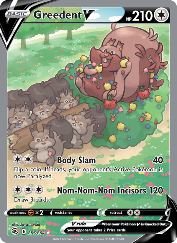 Greedent V (257/264) Holographic card image