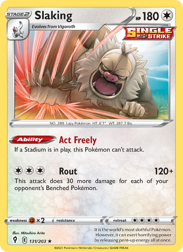 Slaking (131/203) Reverse Holo card image