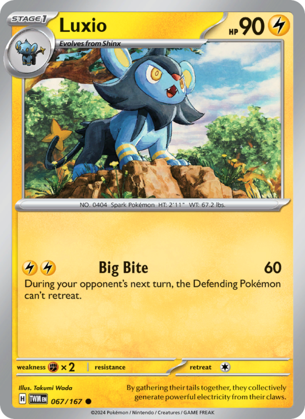 Luxio (067/167) Reverse Holo card image