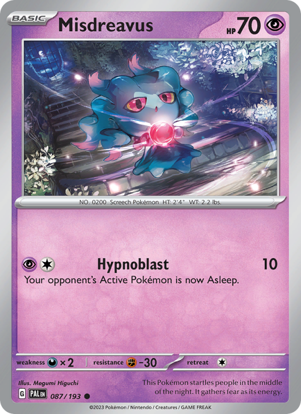 Misdreavus (087/193) Reverse Holo card image