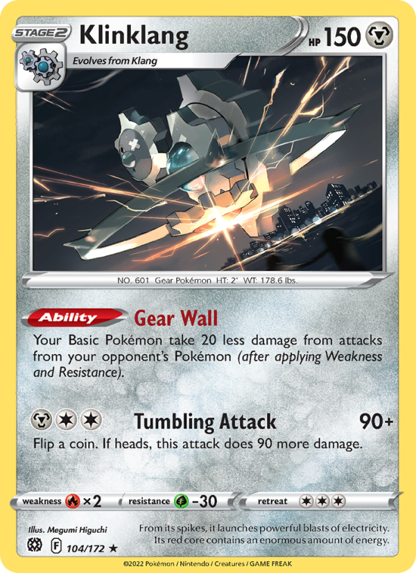 Klinklang (104/172) Reverse Holo card image