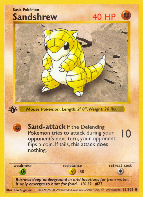 Sandshrew (062/102) Reverse Holo card image