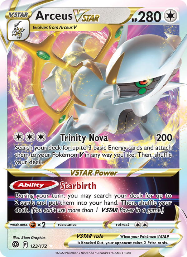 Arceus VSTAR (123/172) Holographic card image