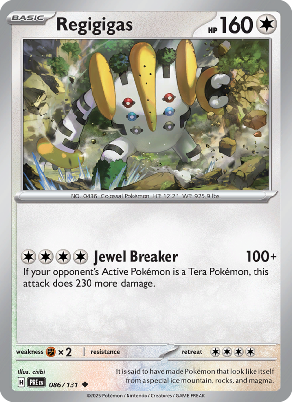 Regigigas (086/131) Reverse Holo card image