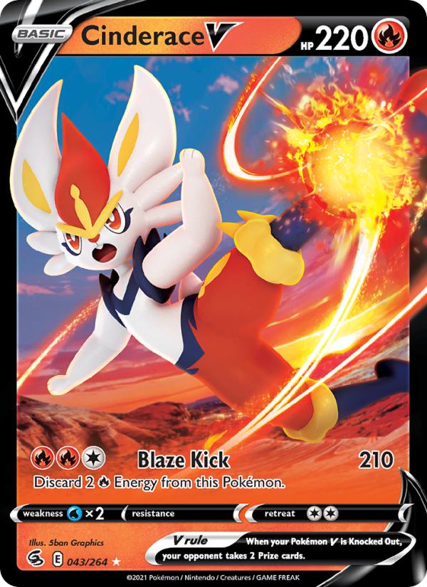 Cinderace V (043/264) Holographic card image