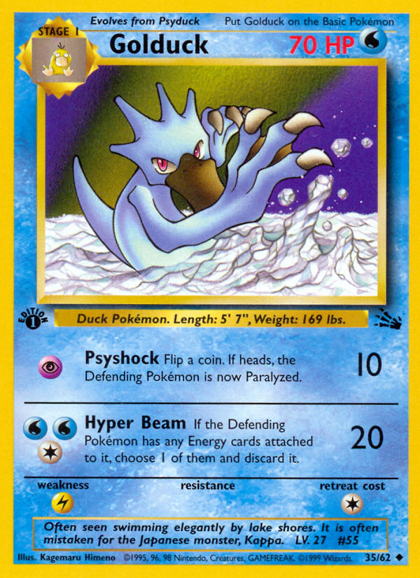 Golduck (035/62) Reverse Holo card image