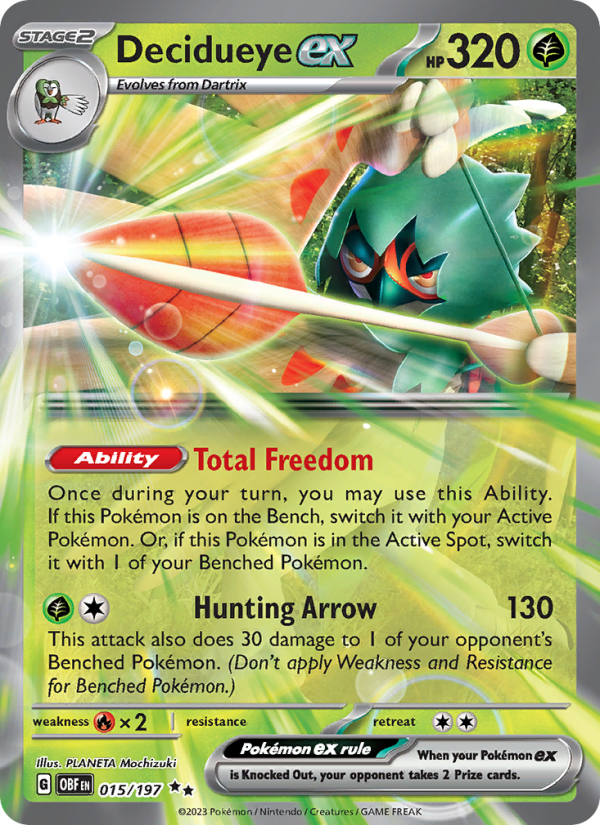 Decidueye ex (015/197) Holographic card image