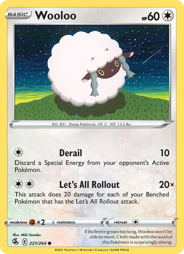 Wooloo (221/264) Reverse Holo card image