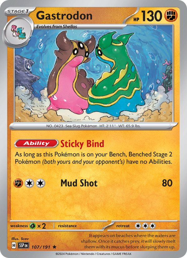 Gastrodon (107/191) Reverse Holo card image