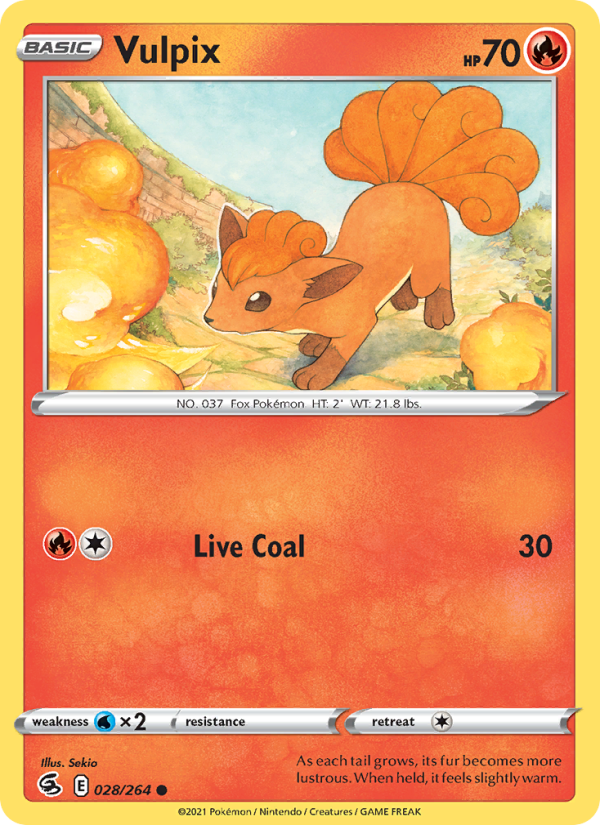 Vulpix (028/264) Reverse Holo card image