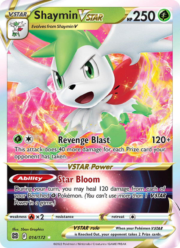 Shaymin VSTAR (014/172) Holographic card image