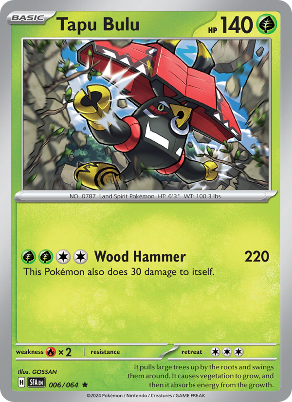 Tapu Bulu (006/64) Reverse Holo card image