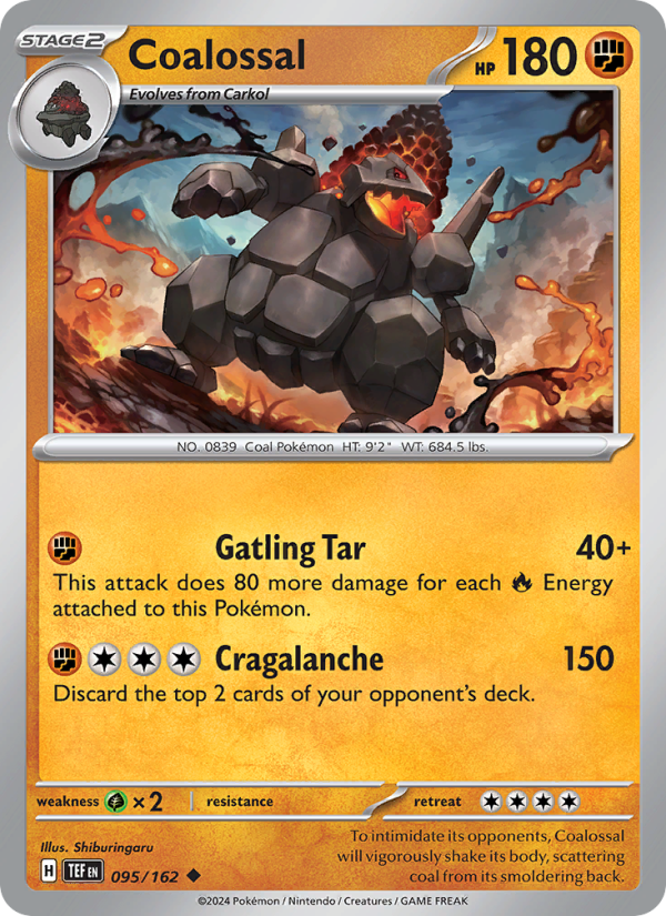 Coalossal (095/162) Reverse Holo card image